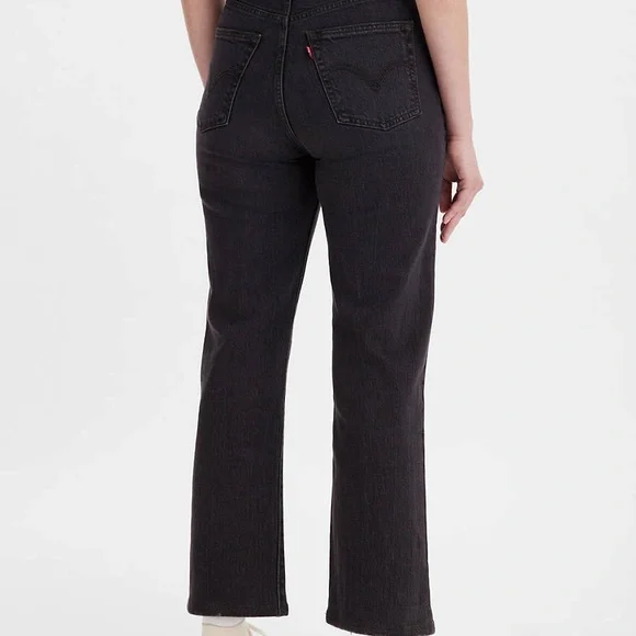 Levi’s button fly ribcage straight ankle Jean Black 30 - Picture 4 of 7